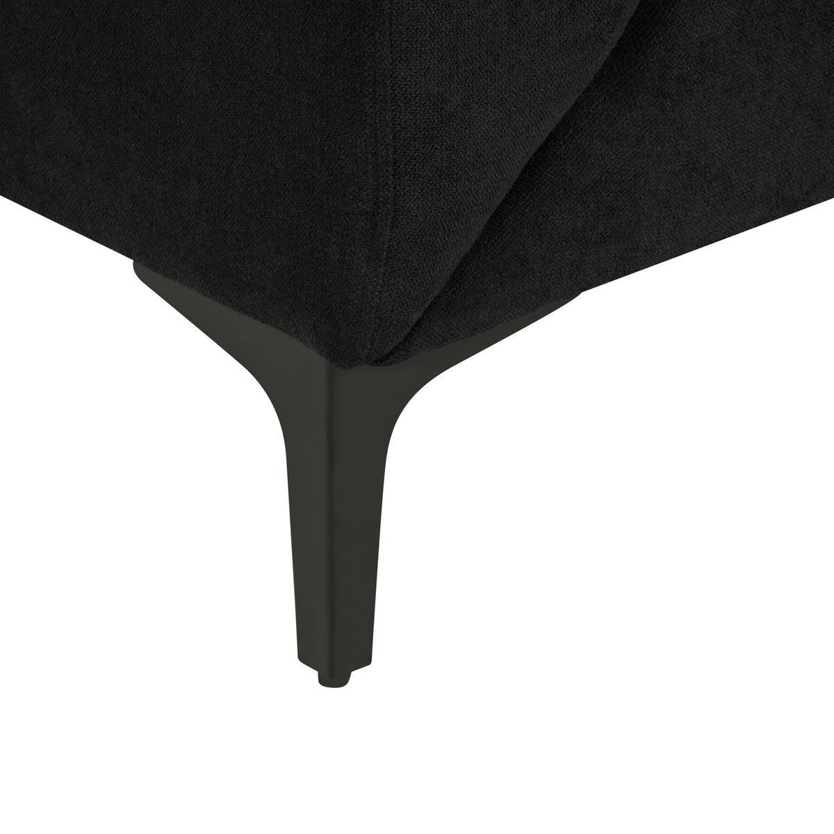 3-SITZER-SOFA schwarz Fenes - Schwarz, Textil (188/90/75cm) - Beliani
