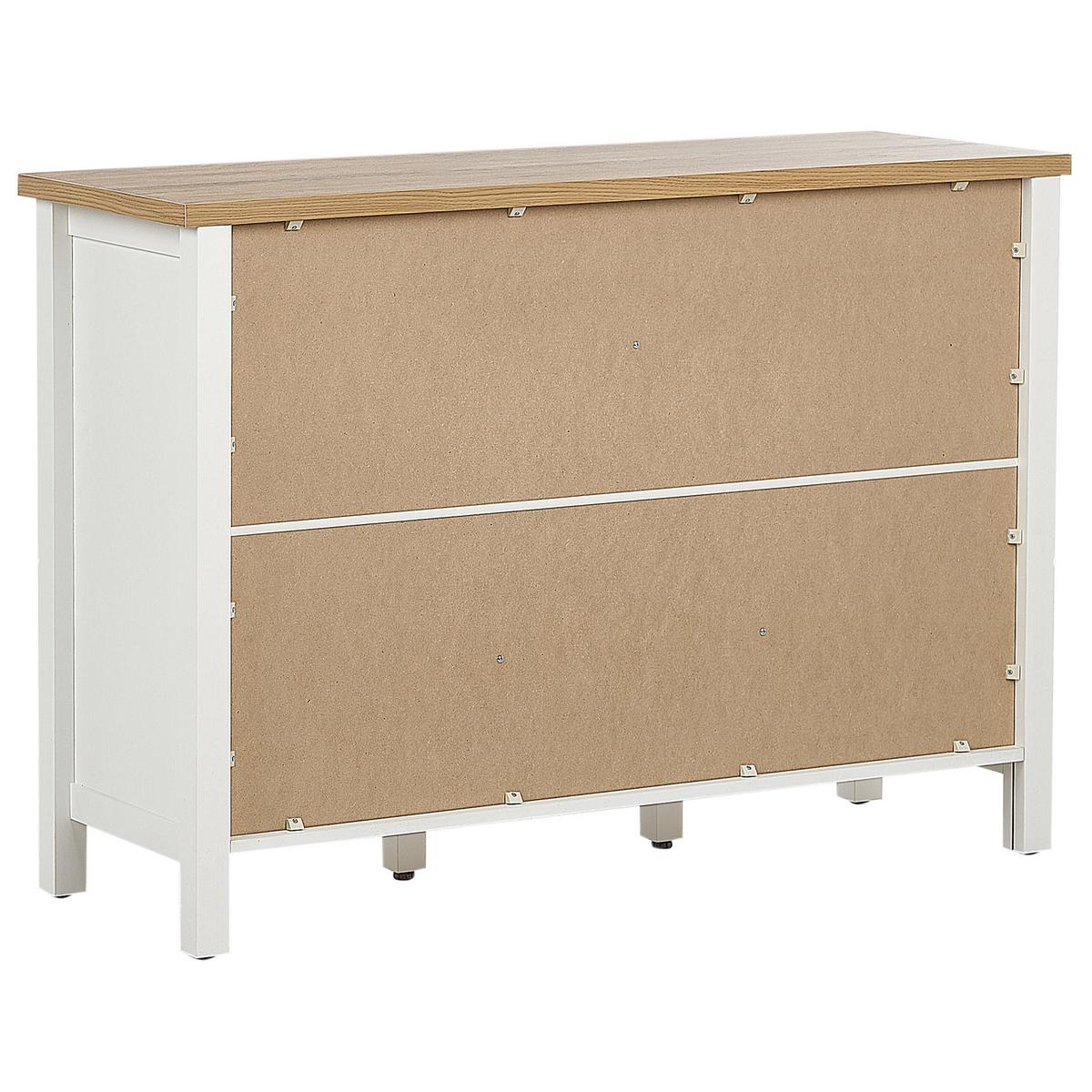 SIDEBOARD mit 3 Türen Cremeweiß Atoca - Creme, Holzwerkstoff (113/81/39cm) - Beliani
