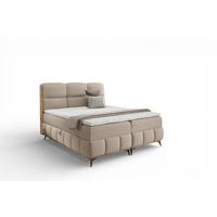 BOXBETT Charlie - Beige, Holzwerkstoff/Textil (180/200cm) - Fun Möbel