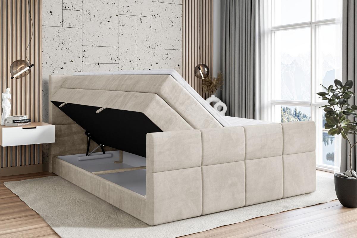 BOXSPRINGBETT ARDENI-Z KING - 180x200 - H3/H4 - Creme - Creme, Holzwerkstoff (180/200cm) - ALTDECOR