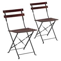 GARTENKLAPPSTUHL-SET Agata Metall - Schwarz, Metall (42/76/55cm) - VS Venta-stock