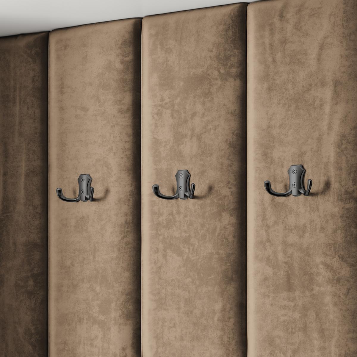 GARDEROBENSCHRANK REMA 200/240/60 cm Modern Garderobe-Set Eiche Lefkas - Eichefarben/Schwarz, Holzwerkstoff (200/240/60cm) - MASSENO