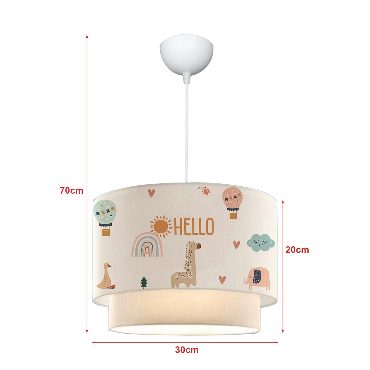 HÄNGELEUCHTE Lurgan - Weiß, Textil (30/30/70cm) - lux.pro