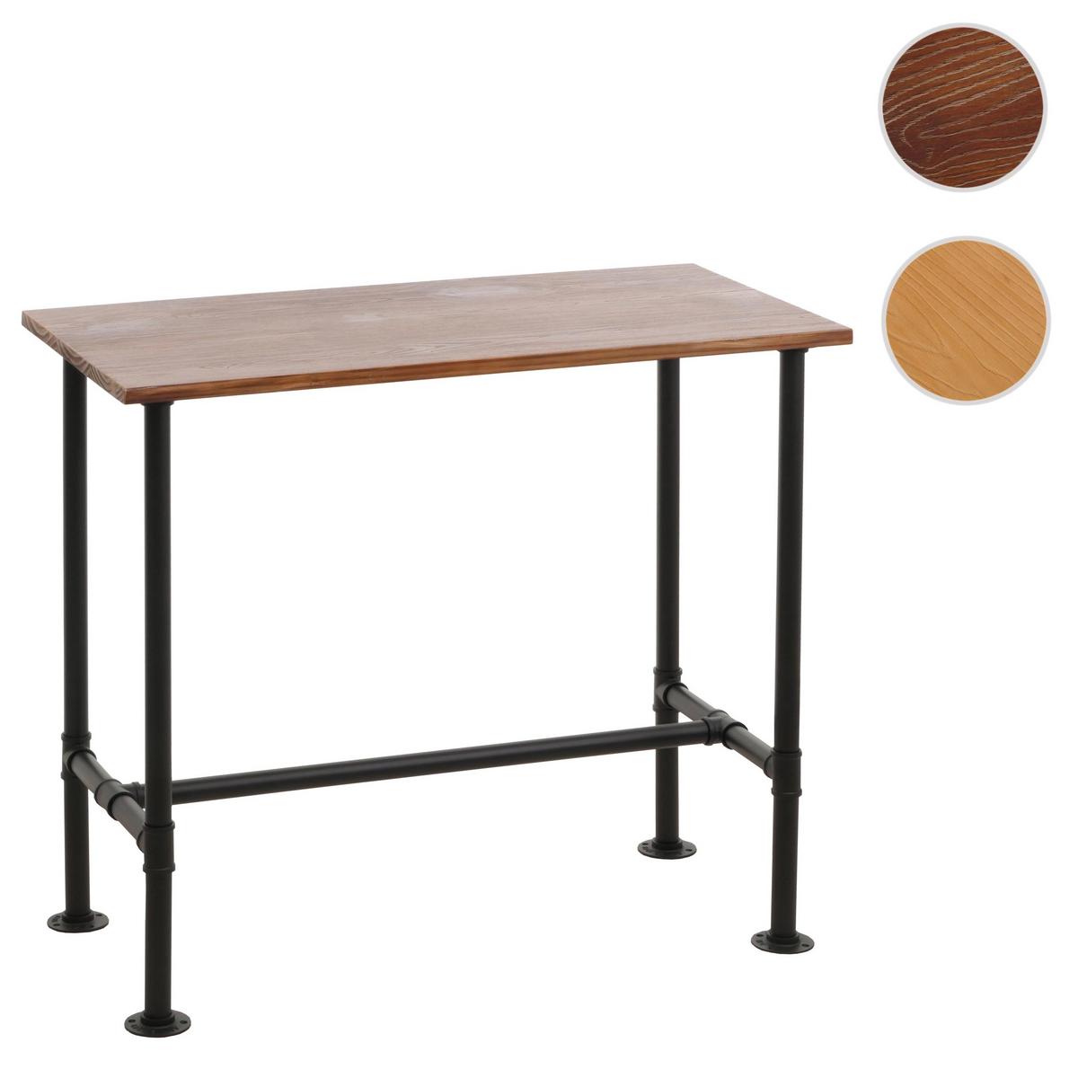 BARTISCH eckig Schwarz, Braun - Schwarz/Braun, Holz (61/120/108cm) - MCW