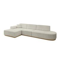 ECKSOFA Ottomane Links IREA-L2-v2 - 327x165x80 cm Creme - Ecru/Creme, Holzwerkstoff/Textil (327/165cm) - ALTDECOR