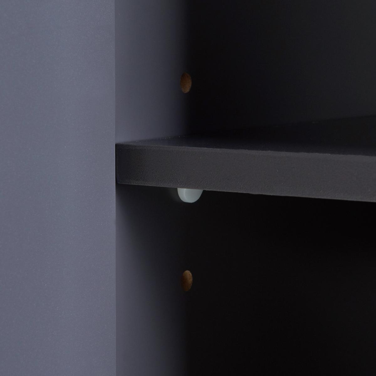 HOCHSCHRANK Overath - Naturfarben/Grau, Eichenholz/Holzwerkstoff (30/160/30cm) - [en.casa]