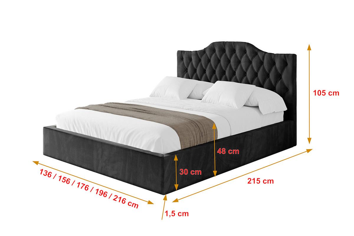 POLSTERBETT mit Bettkasten und Lattenrost, Boxbett ohne Matratze - FALIO 120x200 Schwarz - Schwarz, Holzwerkstoff/Textil (120/200cm) - ALTDECOR