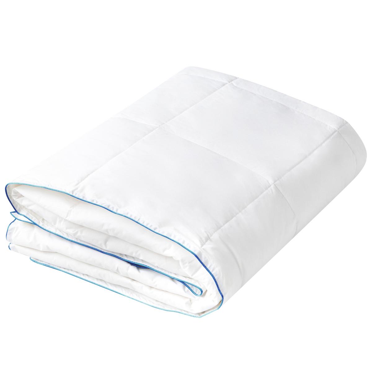 BETTDECKE Entenfedern und Daunen Leicht Warm 200/200 cm Cervino - Weiß, Textil (200/200cm) - Beliani