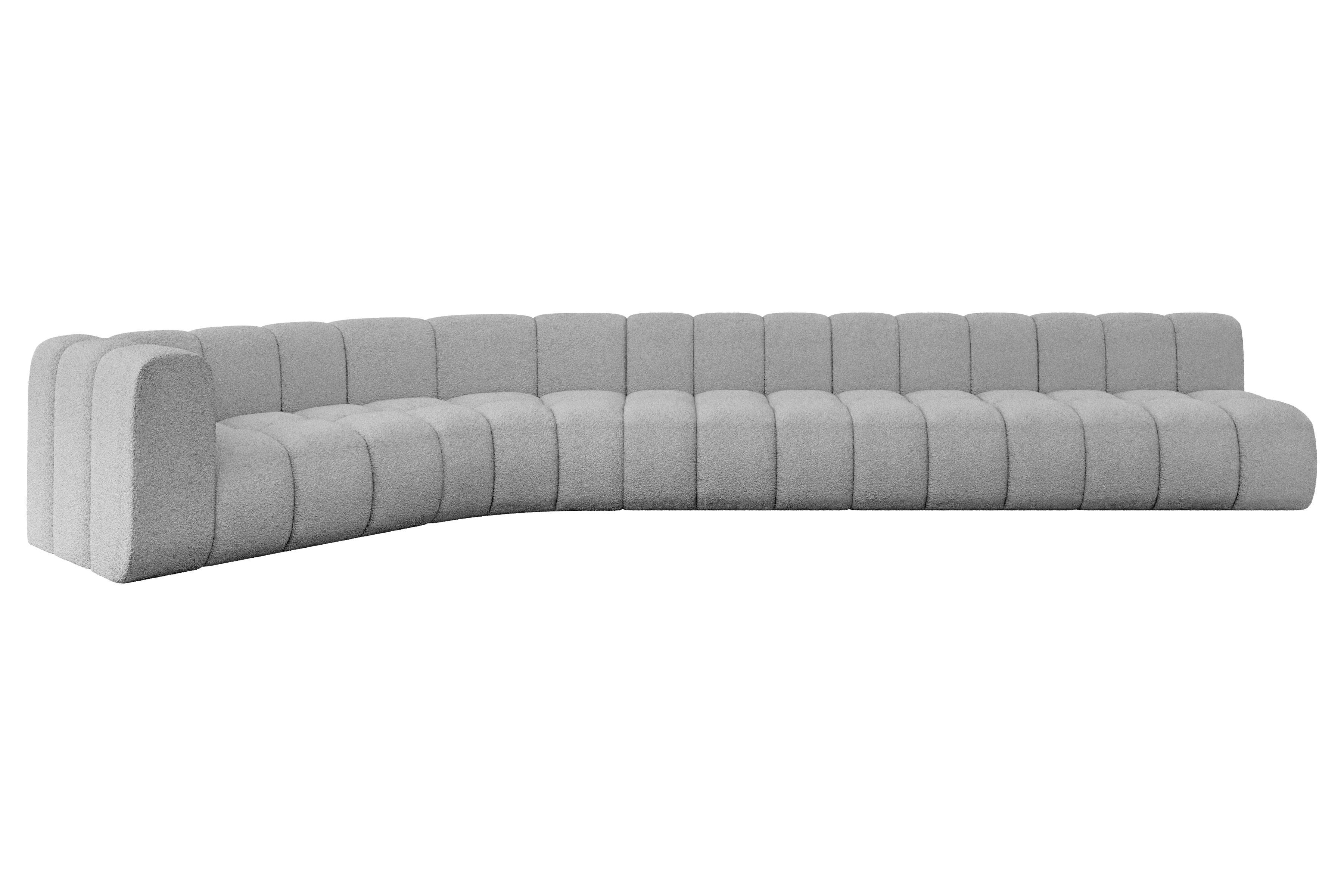 ECKSOFA modulares Sofa Karex-L3 - 490x194x70 cm Hellgrau - Hellgrau, Holzwerkstoff/Textil (490/194cm) - ALTDECOR