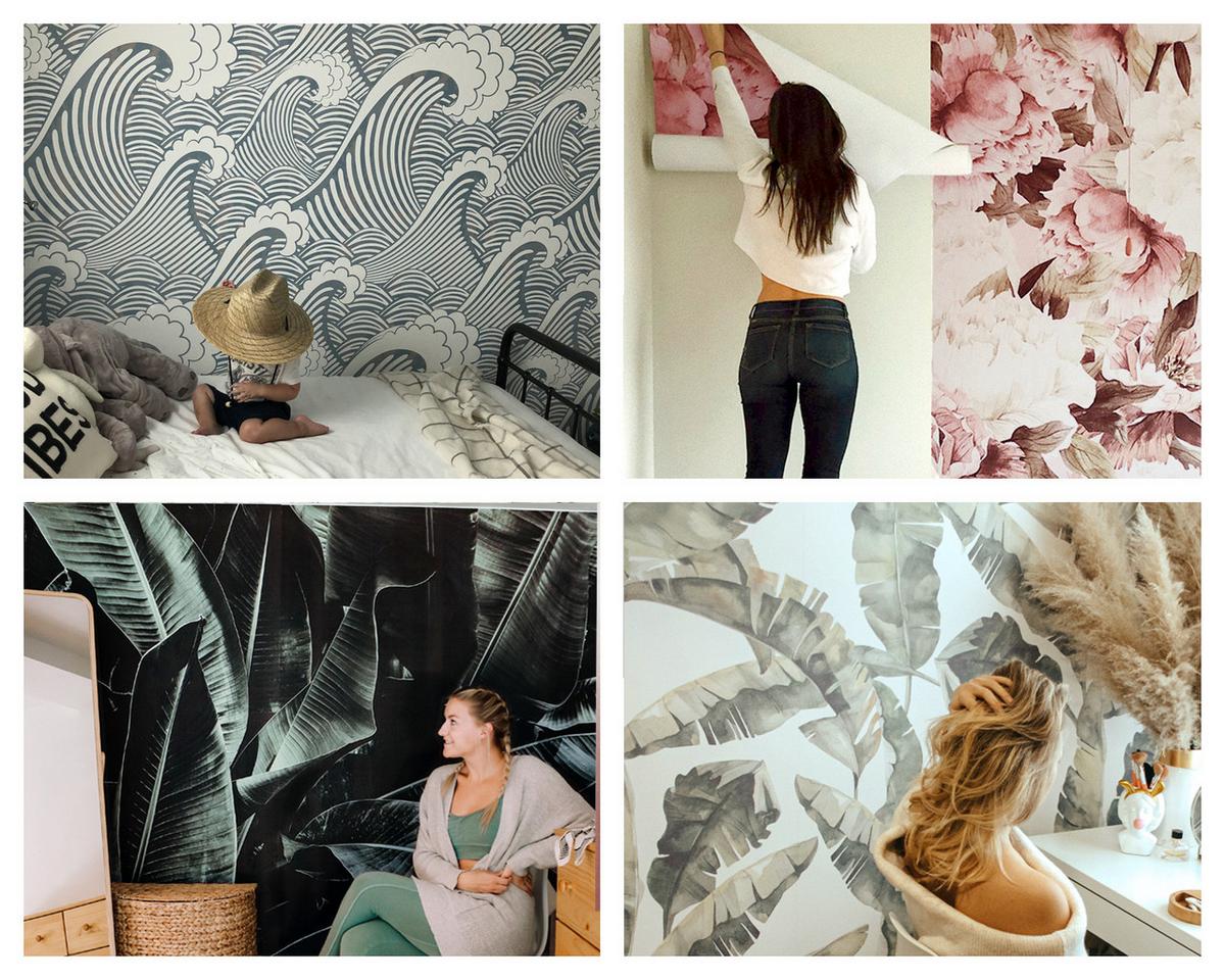 FOTOTAPETE 104x70 cm - Fruchtzweige - Grün, Textil (104/70cm) - Wallfluent