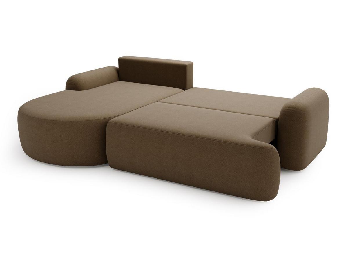 ECKSOFA Aurio Dunkelbraun Links - Dunkelbraun, Holz/Textil (177/261cm) - Graingold