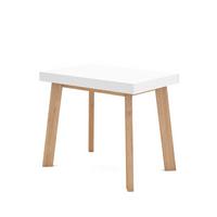 KONSOLENTISCH ausziehbar 58 bis 302cm, für 14 Gäste, eiche weiß, 90/58/73cm - Eichefarben/Weiß, Holzwerkstoff (90/302/73cm) - Skraut Home