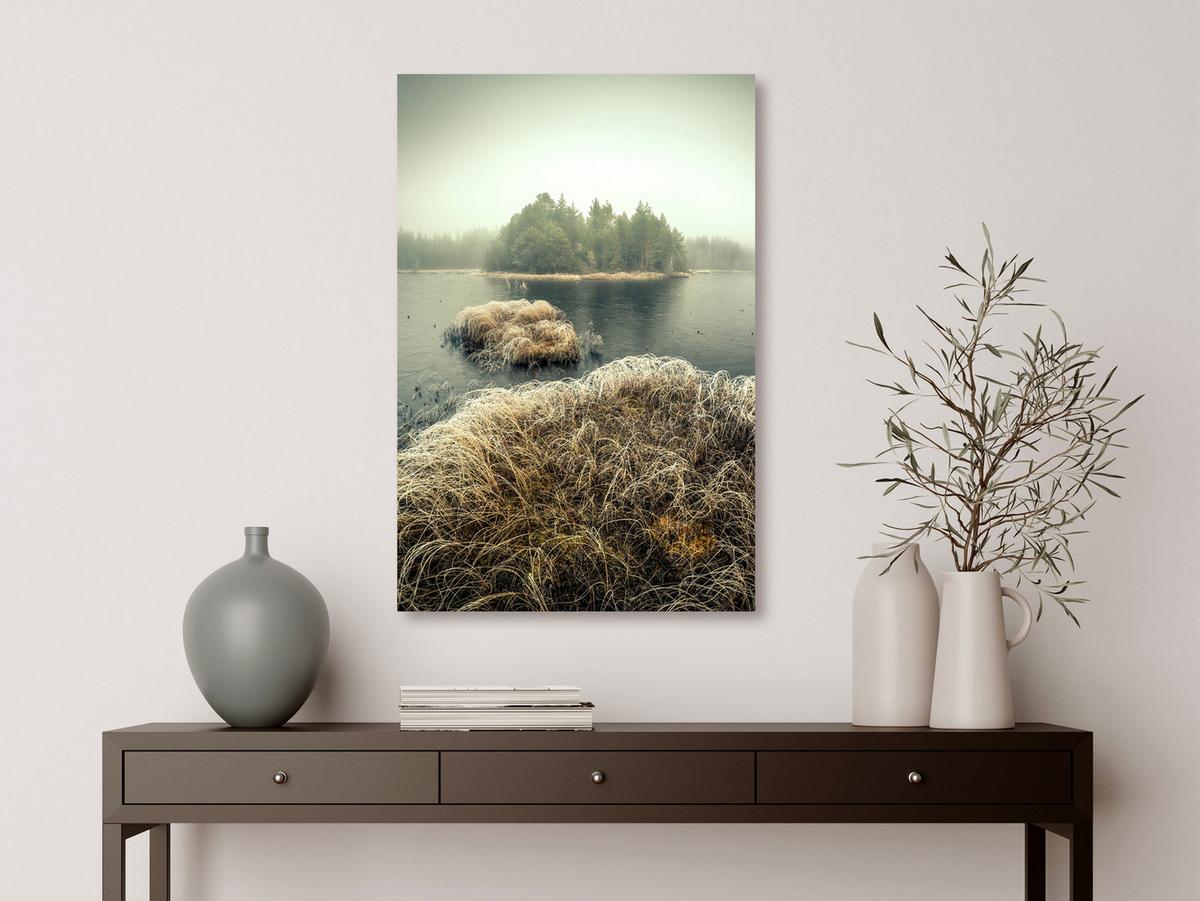 KUNSTDRUCK Braun 40/60 cm - Braun/Grün, Textil (40/60cm) - KUNSTLOFT
