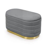 POLSTERBANK mi Stauraum Graphit - Grau, Textil (80/42/42cm) - RAUMHIRSCH FURNITURE
