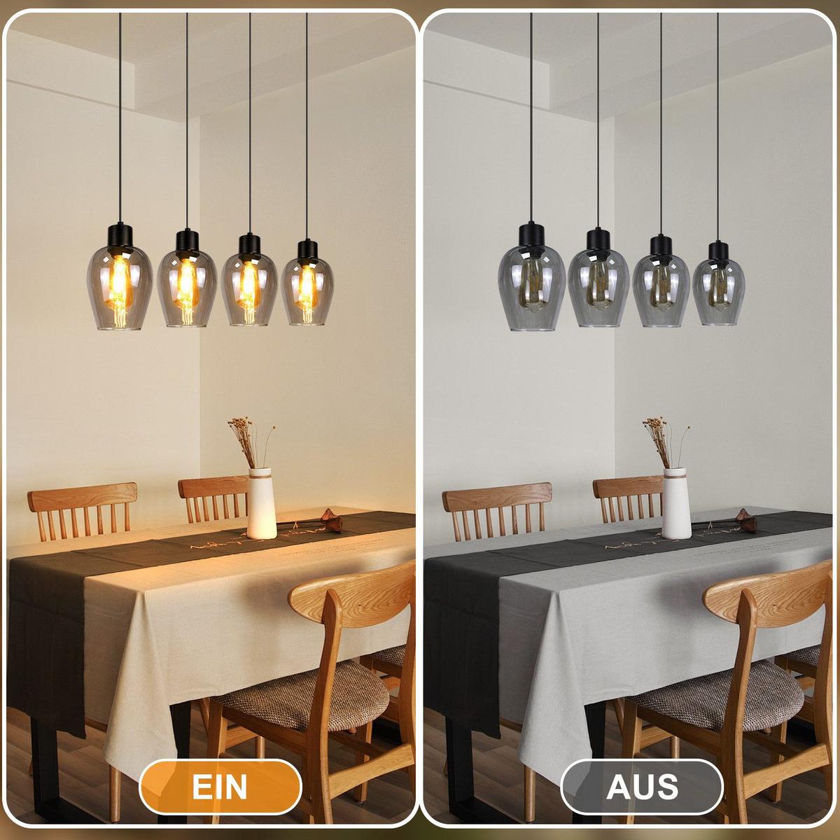 PENDELLEUCHTE BIRTHA Ⅲ 70/5/120 cm - Schwarz, Metall (70/5/120cm) - Nettlife