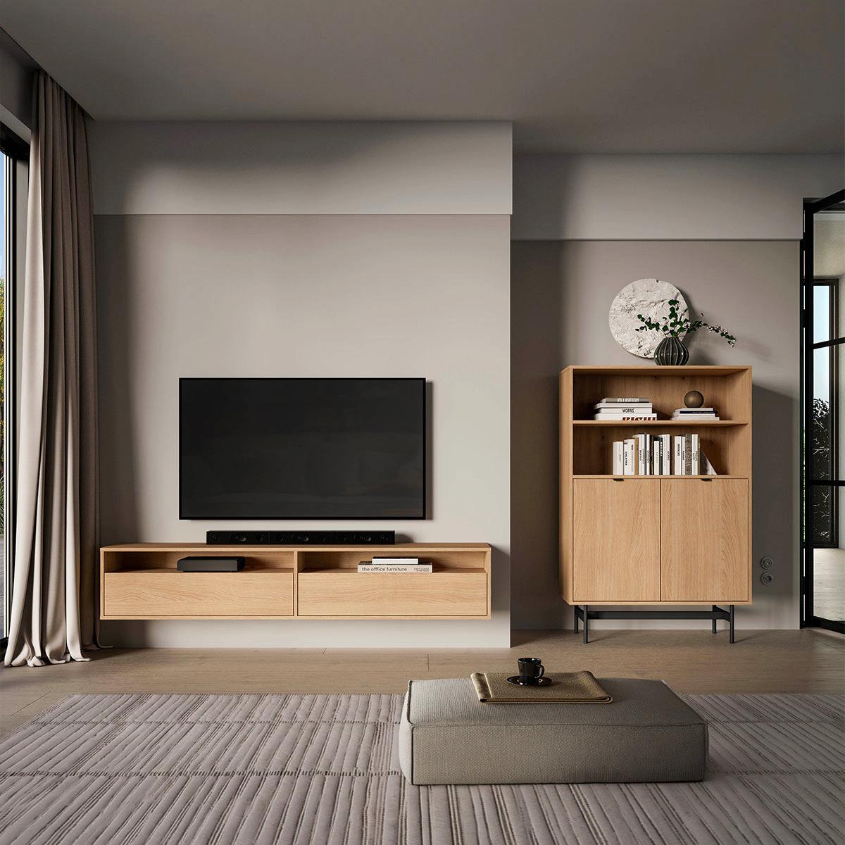 TV-MÖBEL Nila Holz - Braun, Holzwerkstoff (180/33/33cm) - Petits-meubles