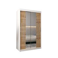 SCHWEBETÜRENSCHRANK 200/120/62 2-türig - Silberfarben/Eiche Artisan, Holz/Kunststoff (120/200/62cm) - Abiks Möbel