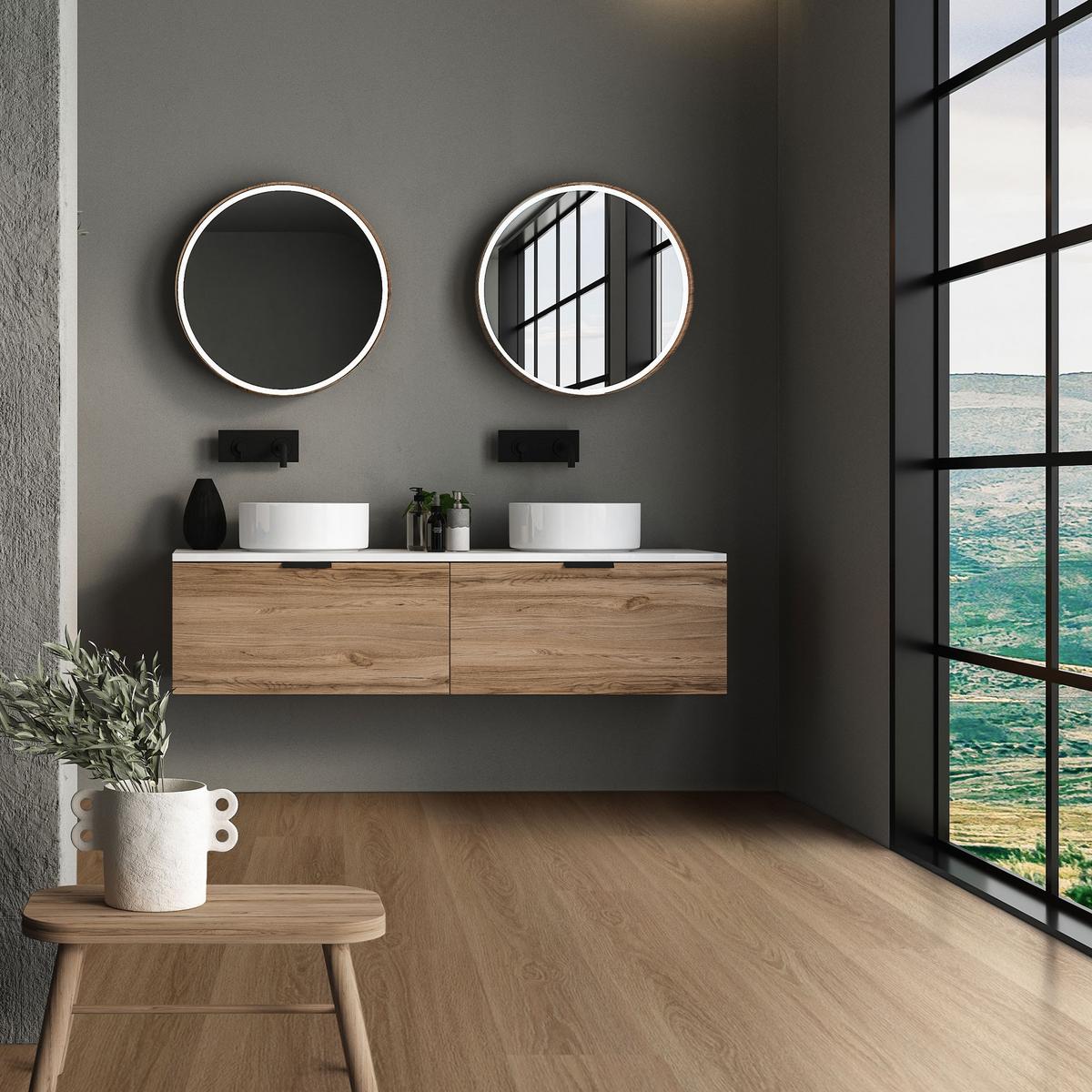 VINYLBODEN Click 7,7m²/35 Dielen Golden Hour Eiche - Hellbraun, Kunststoff (122/18/0.42cm) - ML-DESIGN