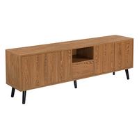 LOWBOARD Hedemora - Dunkelbraun, Holz/Holzwerkstoff (140/45.5/30cm) - [en.casa]