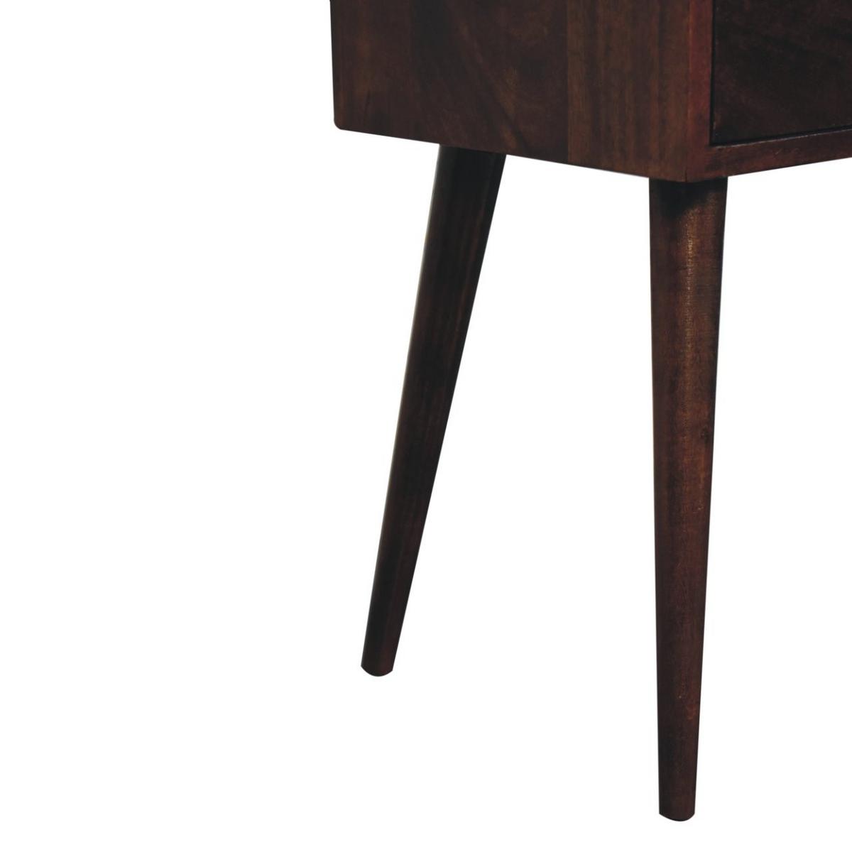 NACHTTISCH California Walnuss-Finish, 2 Schubladen, Dunkelbraun - Dunkelbraun, Holz (30/57/30cm) - Artisan Furniture