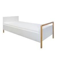 BETT Weiß und Holz - Weiß, Holzwerkstoff (80/180cm) - Petits-meubles