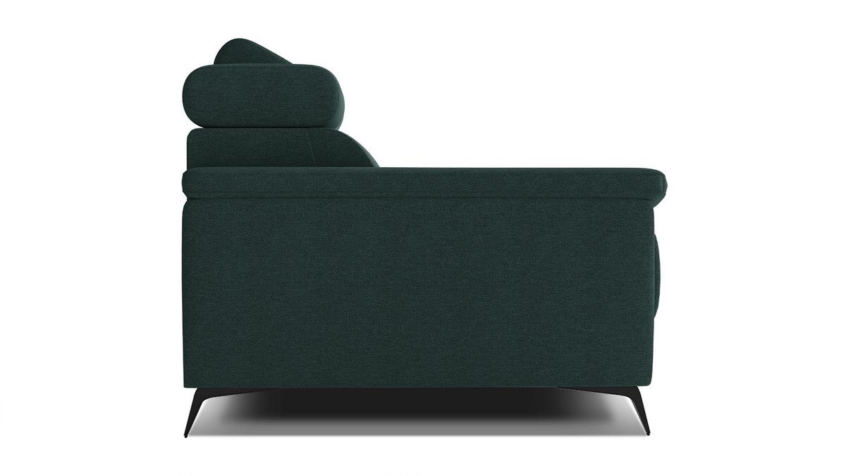 SOFA TAUNUS 2-Sitzer, smaragdgrün - Smaragdgrün/Schwarz, Holzwerkstoff/Textil (141/80/102cm) - Wozimo