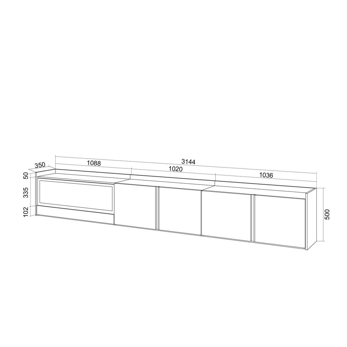 LOWBOARD, Beige, 315/35/50cm, Kamin mit Feuereffekt XXL - Beige, Holzwerkstoff (315/50/35cm) - Skraut Home