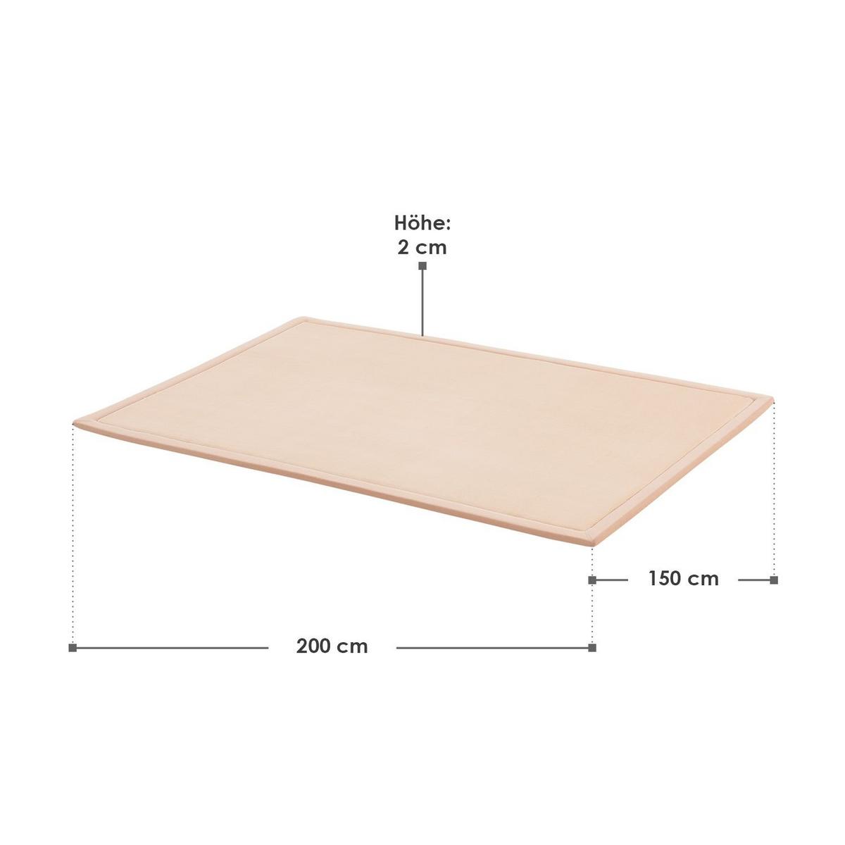 SPIELMATTE Maila beige 200 x 150 cm - Beige, Textil (150/2/200cm) - Juskys