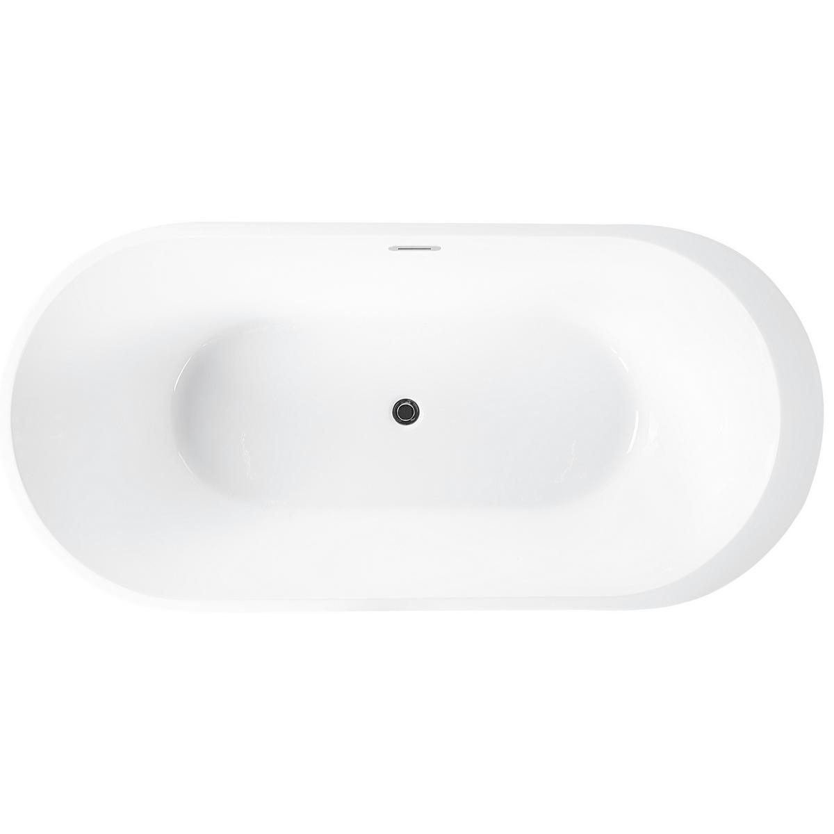BADEWANNE FREISTEHEND 75x160x58 cm rot Nevis - Rot, Kunststoff (75/58/160cm) - Beliani