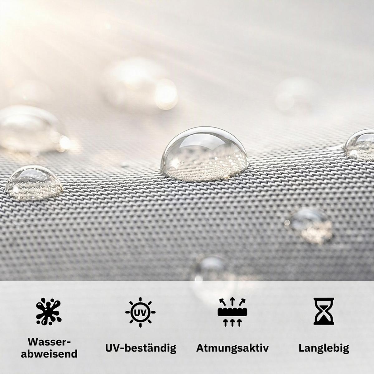 ABDECKUNG Hollywoodschaukel, PE, Grau - Grau, Kunststoff (155/150/215cm) - Outsunny