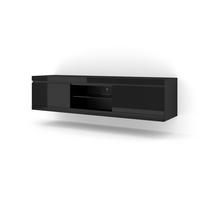 TV LOWBOARD Schwarz Hochglanz 180/46/40 - Schwarz Hochglanz, Holzwerkstoff (180/46/40cm) - RAUMHIRSCH FURNITURE