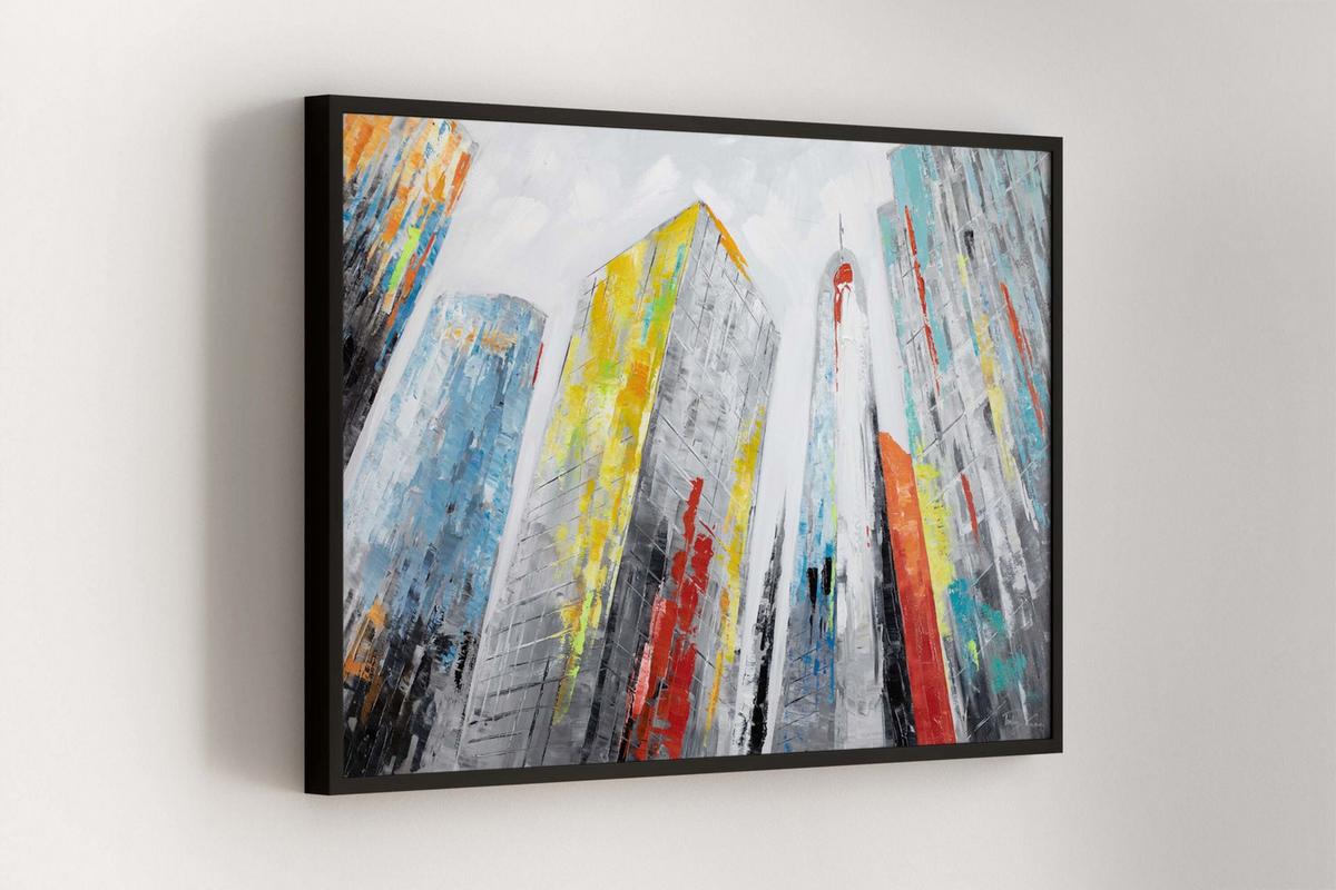 ACRYLBILD HANDGEMALT 120/80 cm - Multicolor/Grau, Holz/Textil (120/80cm) - KUNSTLOFT