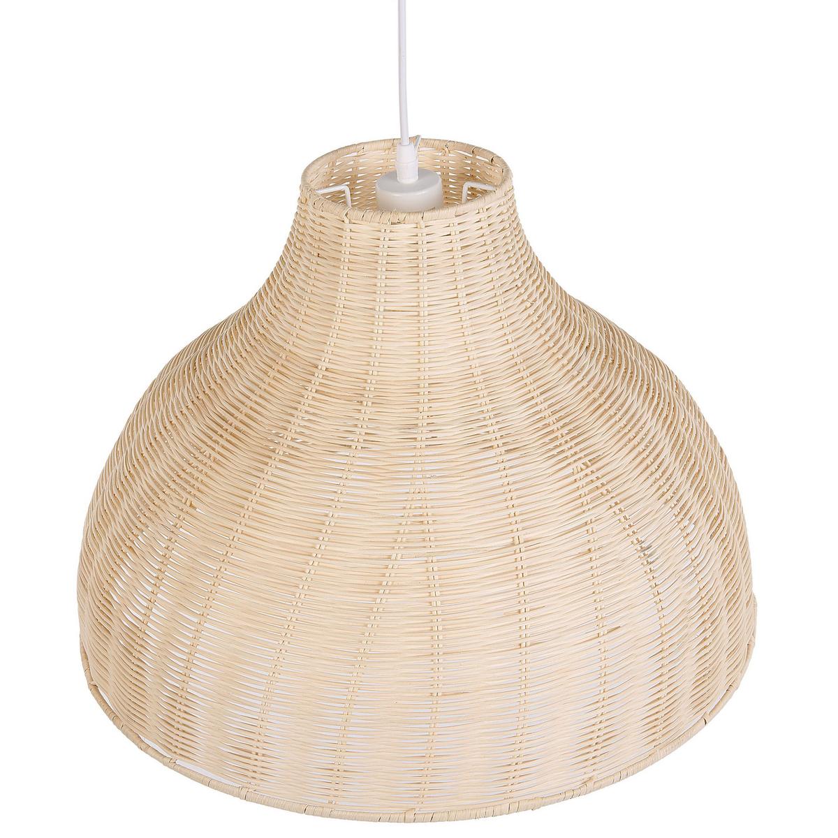 HÄNGELEUCHTE Millian 50/50/117 cm - Beige, Naturmaterialien (50/50/117cm) - Beliani
