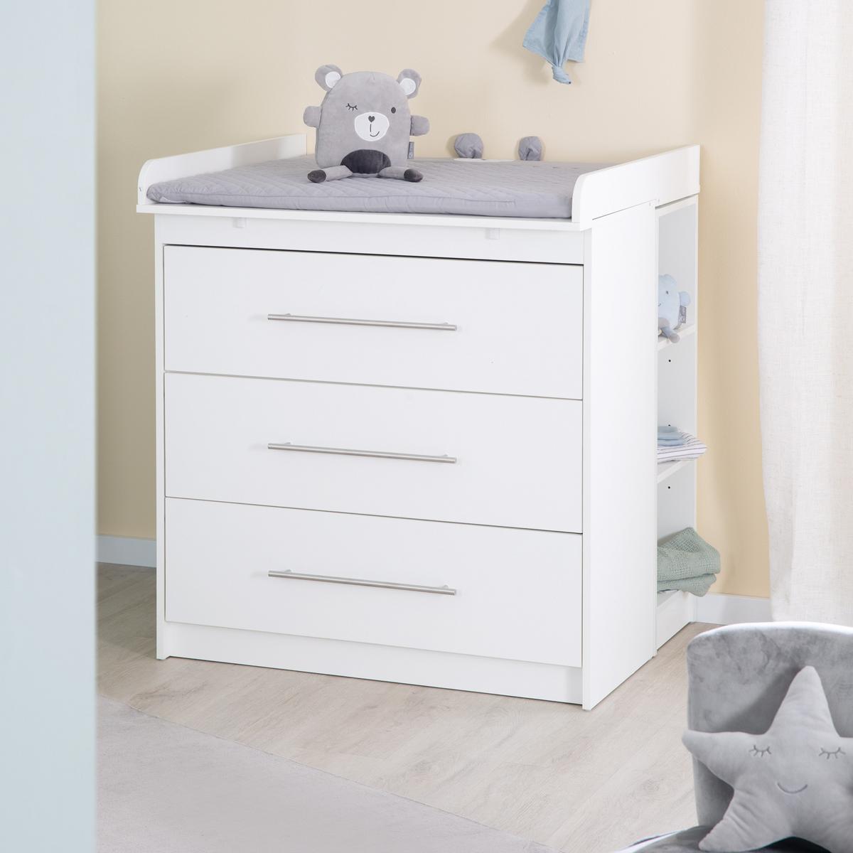 WICKELKOMMODE Maren - Weiß, Holzwerkstoff/Metall (88.5/98/75cm) - Roba