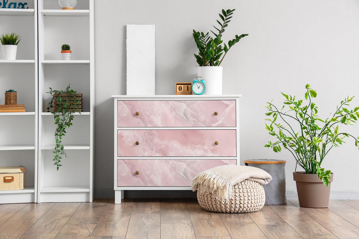 MÖBLAUFKLEBER 100x50 cm rosa - Hellrosa, Kunststoff (50/0.1/100cm) - Wallfluent