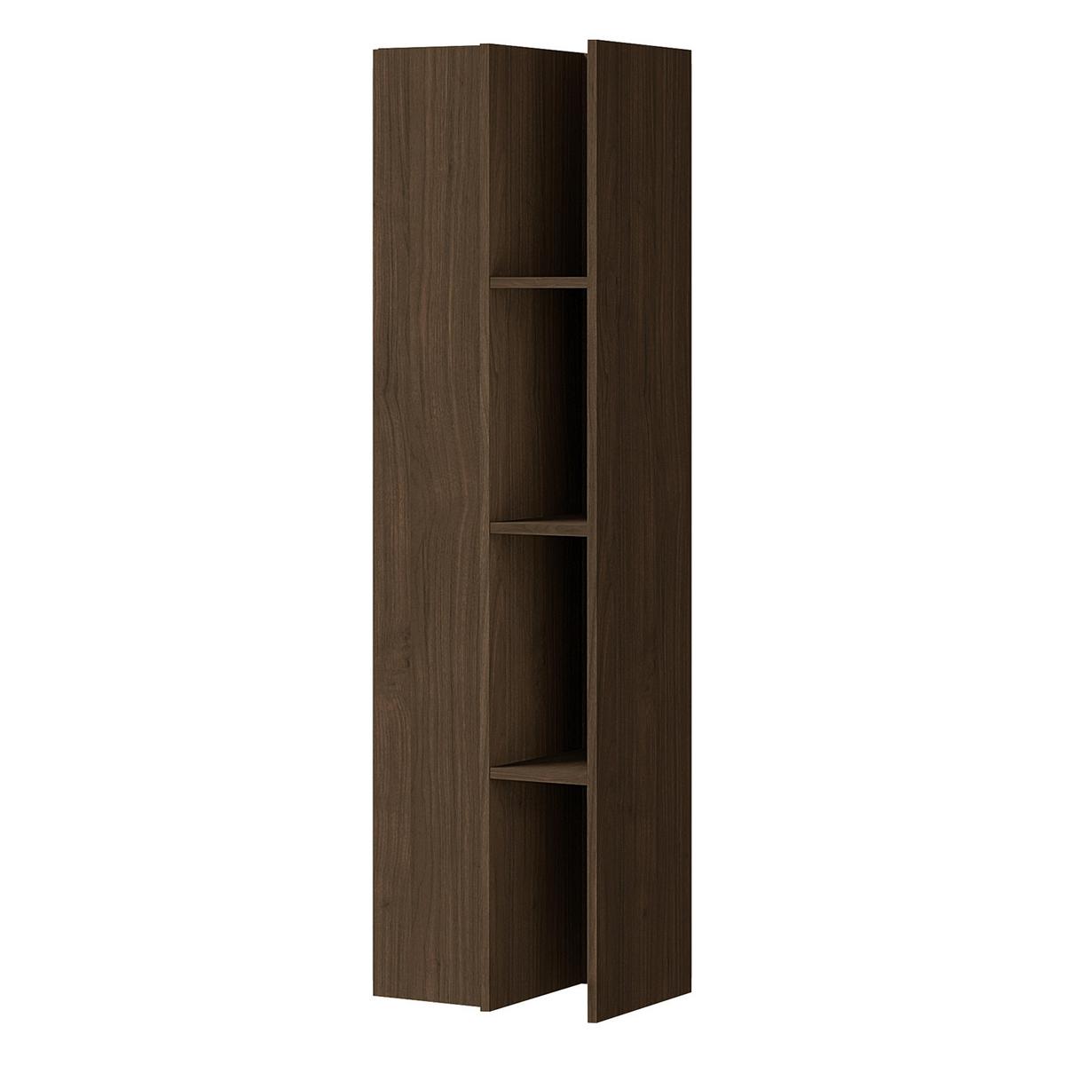 WOHNWAND Vero 2-teilig Wohnzimmer-Set mit TV-Lowboard und Hochschrank, Walnussfarben - Walnussfarben, Holzwerkstoff (230/185/35cm) - Beautysofa