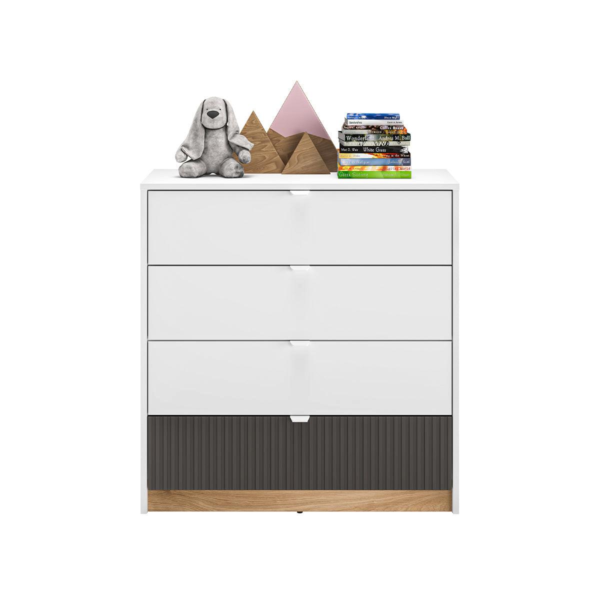 KOMMODE Ronan Weiß - Weiß, Holzwerkstoff (82/86/40cm) - Petits-meubles