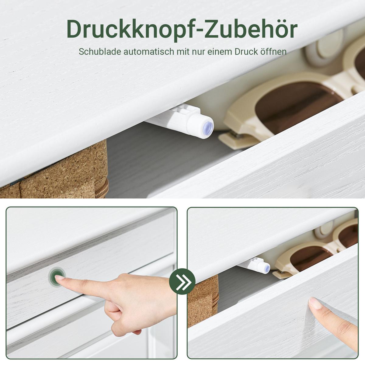 SCHUHSCHRANK mit 4 Klappen, Weiß Vintage 103x85x23cm - Weiß, Holzwerkstoff (103/82/23cm) - SoBuy