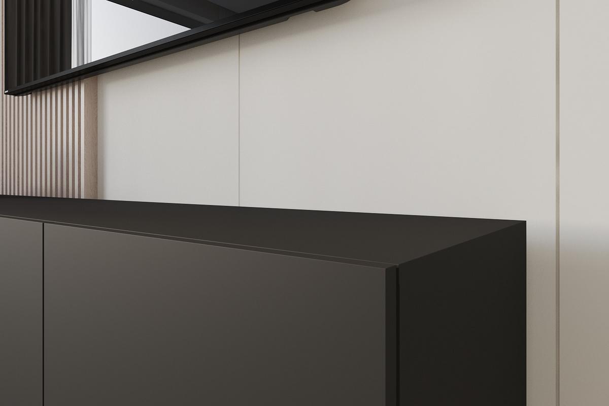 LOWBOARD ELIO-W 2x100x40x40 cm - Schwarz - Schwarz, Holzwerkstoff (200/40/40cm) - ALTDECOR