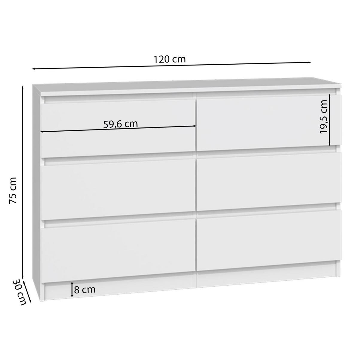KOMMODE Malwa greige, 75 x 120 x 30 cm - Kaschmir, Holzwerkstoff (120/75/30cm) - Selsey