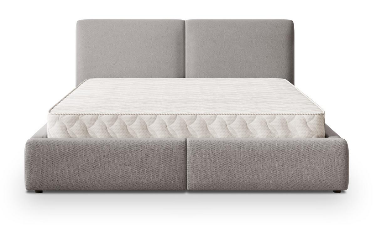 POLSTERBETT FELURO SR 200x200 cm mit Bettkästen - Grau - Grau, Holz/Textil - MASSENO