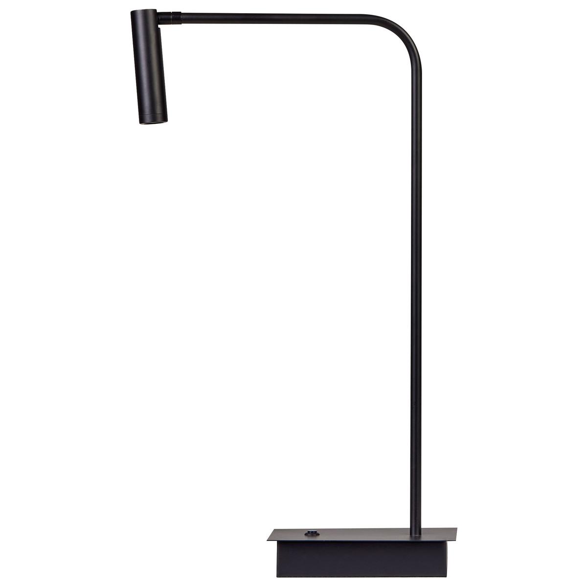 LED SCHREIBTISCHLAMPE Schwarz Lawson - Schwarz, Metall (10/27/55cm) - Beliani