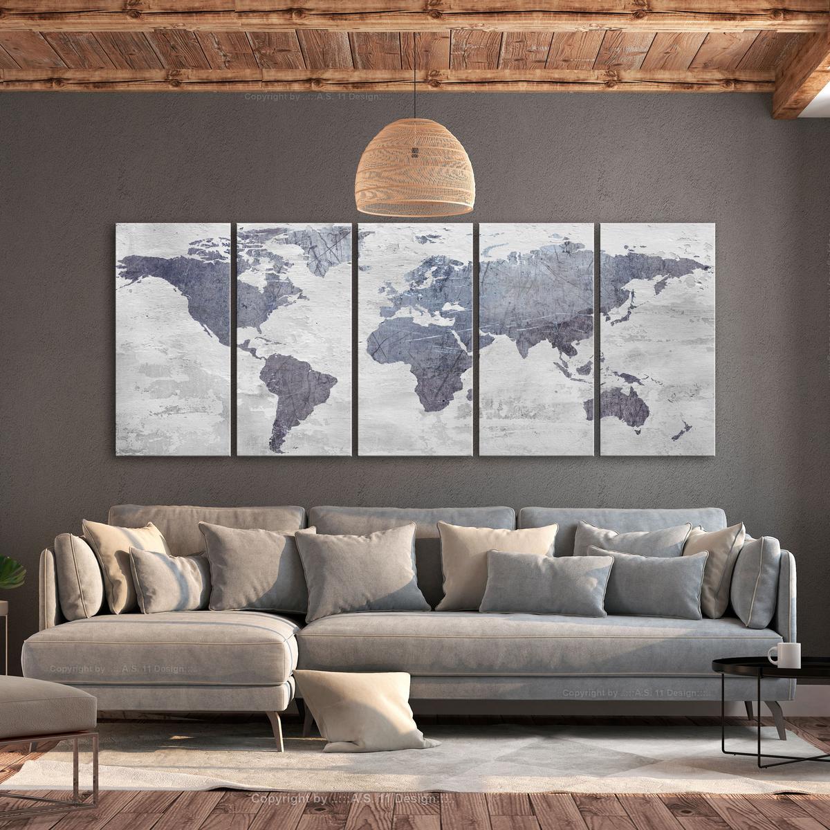 KUNSTDRUCK Grau 225/90 cm - Grau, Textil (225/90cm) - KUNSTLOFT