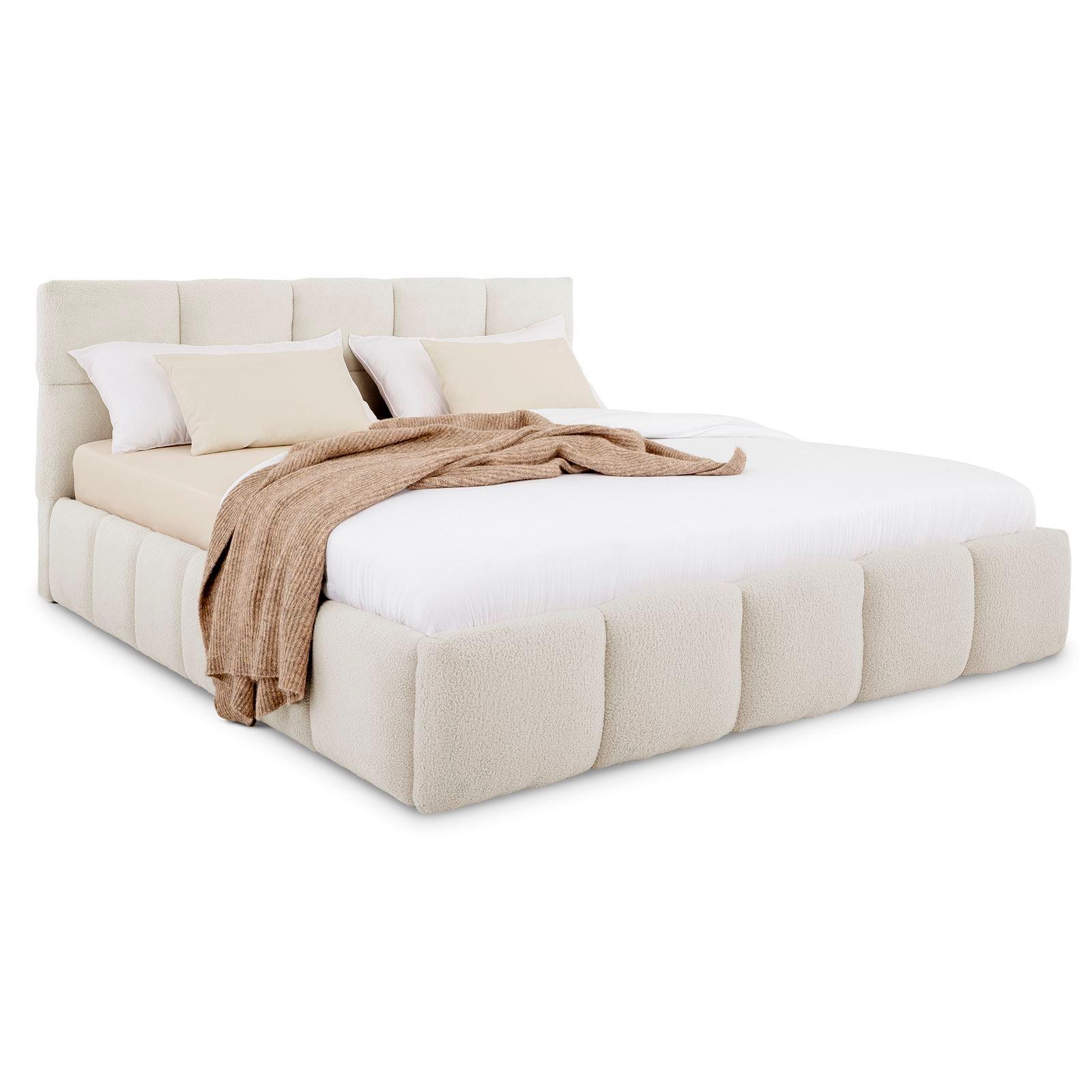POLSTERBETT CLOUDY 180x200 cm cremeweiß - Creme, Textil (180/200cm) - IDIMEX