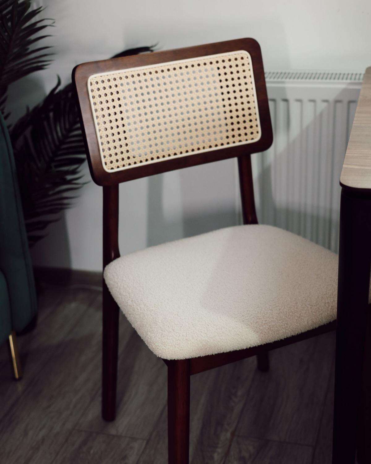 ESSZIMMERSTUHL 2er-Set Holz Braun/Hellbeige Embar - Beige, Holz (50/86/52cm) - Beliani