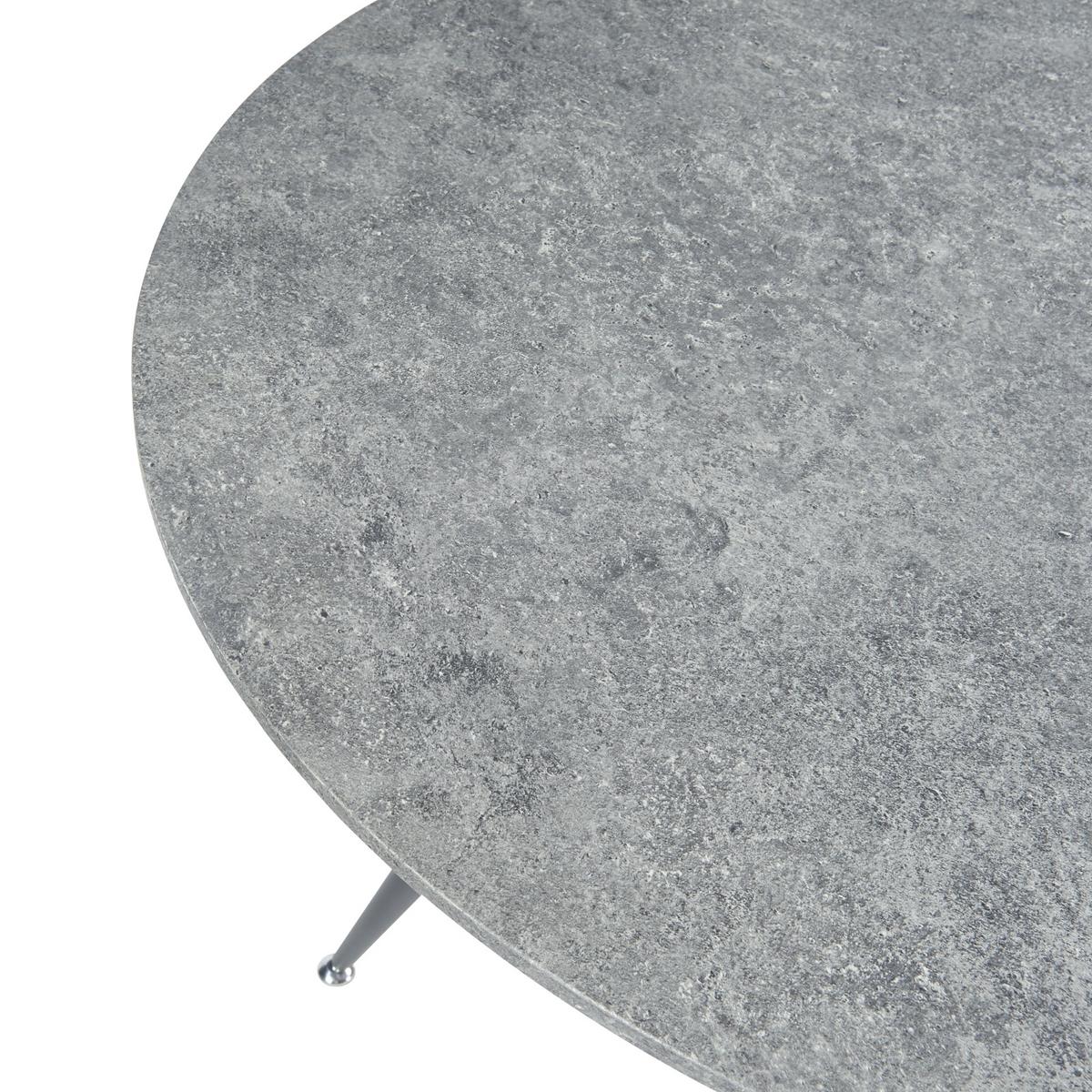 ESSTISCH Fitjar - Schwarz/Grau, Holzwerkstoff/Metall (100/100/75cm) - [en.casa]