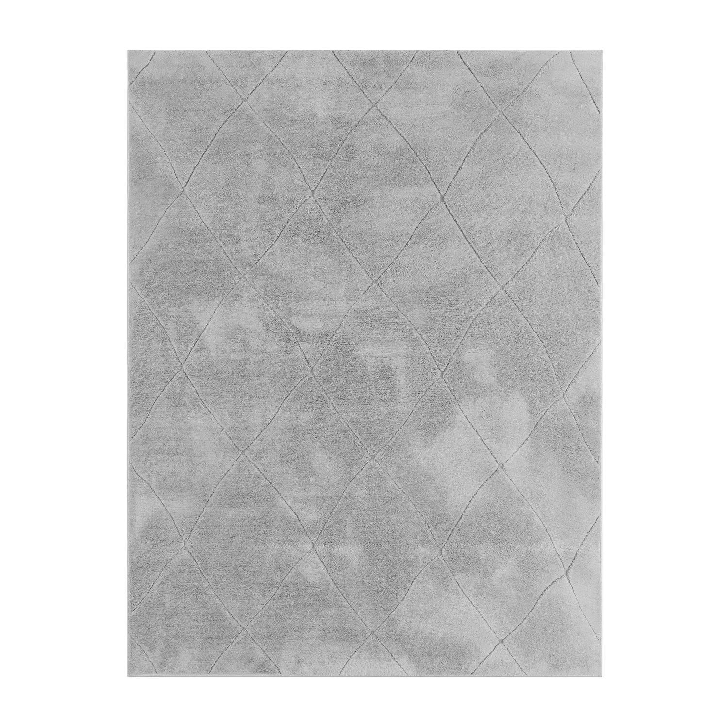 FLACHWEBETEPPICH Skandinavisch Grau 60 x 100 cm - Hellgrau, Kunststoff (60/100cm) - TT Home