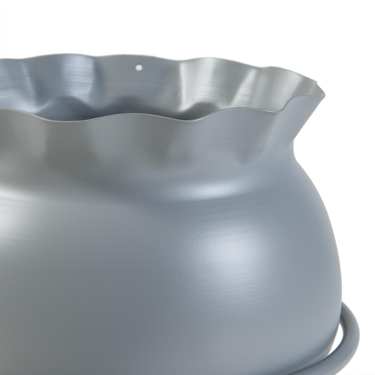 BLUMENSTÄNDER Assen - Grau, Metall (23.5/23.5/38cm) - [en.casa]