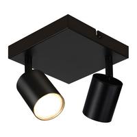 DECKENSTRAHLER Beeskow 2-flammig 15/15/14.4 cm - Schwarz, Metall (15/15/14.4cm) - Nettlife