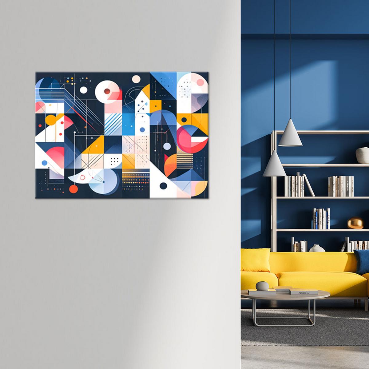LEINWANDBILD Farbenfrohe Abstraktion 90x60cm - Multicolor, Textil (90/60cm) - Feeby